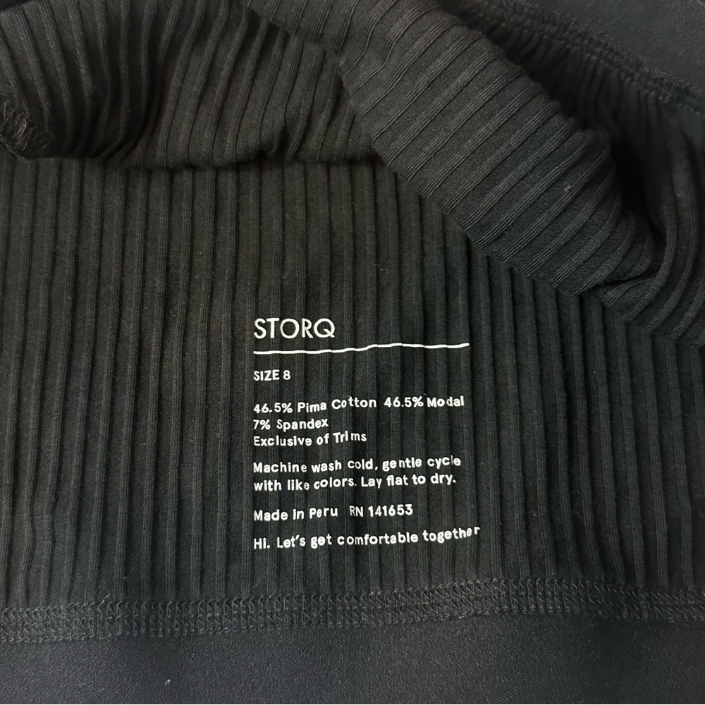 Storq Women’s Classic Ribbed Classic Black Nursing & Sleep Twist Bra Size 8/4X - Picture 3 of 6